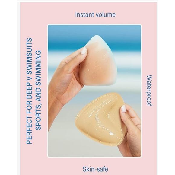 Sticky Bra Push Up Inserts Set - Reusable Double Sided Adhesive - Picture 2 of 6